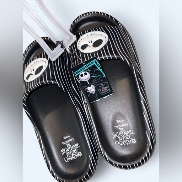 🎃 Disney Nightmare Before Christmas Men’s Slides Jack Skellington NWT Size 11 - Picture 6 of 9